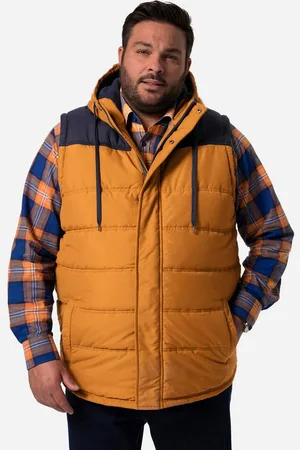 Men Plus Steppweste Men+ Outdoor-Weste zweifarbig Kapuze bis 8 XL - Verkäufer: Popken Fashion Group