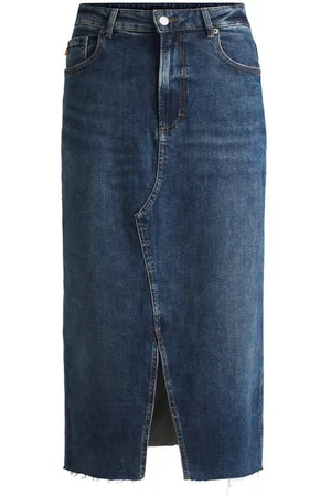 HUGO BOSS Webrock C_DENIM SKIRT MIDI widerstandsfähig