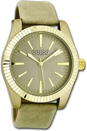 Oozoo Quarzuhr Damen Armbanduhr Timepieces, (Analoguhr), Damenuhr Lederarmband , rundes Gehäuse, groß (ca. 40mm) - Verkäufer: Fit4Style Silberschmuck - IMPPAC