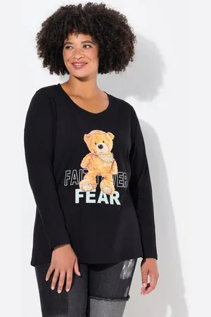 Angel of Style T-Shirt T-Shirt Classic Fit verzierter Teddy - Verkäufer: Popken Fashion Group