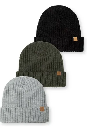 Minoti Beanie Drei Beanie-Strickmützen mit Aufnäher (2y-14y) - Verkäufer: