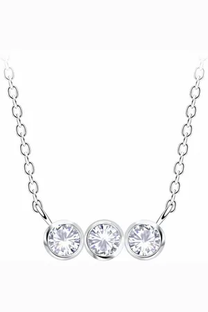 ALEXANDER YORK Kette mit Anhänger SOLITÄR TRIPLE ZIRKONIA weiß, 925 Sterling Silber - Verkäufer: