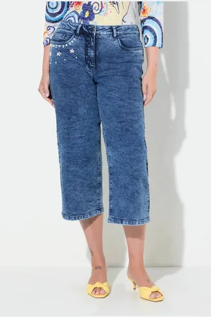 Miamoda Regular-fit-Jeans Jeans-Culotte Wide Legs 5-Pocket Moon Wash - Verkäufer: Popken Fashion Group