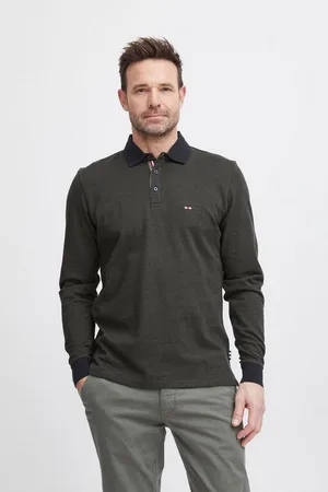 FQ1924 Longsleeve FQPETER two tone polo pique LS
