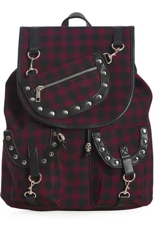 Banned Retro Rucksack Yami Tartan Weinrot, Karo Schottenmuster - Verkäufer: Schompi Trading e.K.