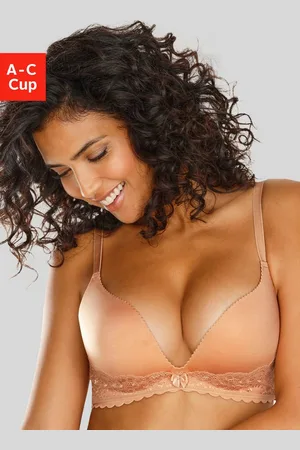 Lascana Push-up-BH ohne Bügel, mit extra flachen Kanten und feiner Spitze, Dessous