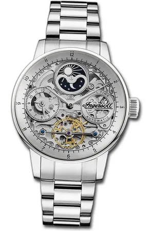 INGERSOLL 1892 Quarzuhr Herrenuhr Edelstahl silber, (Analoguhr), Herrenuhr Edelstahlarmband silber, rundes Gehäuse, groß (ca. 42mm) - Verkäufer: Fit4Style Silberschmuck - IMPPAC