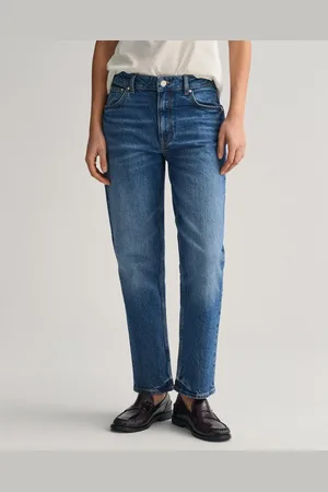 GANT Straight-Jeans STRAIGHT CROPPED JEANS Verkürzte Jeans mit geradem Bein