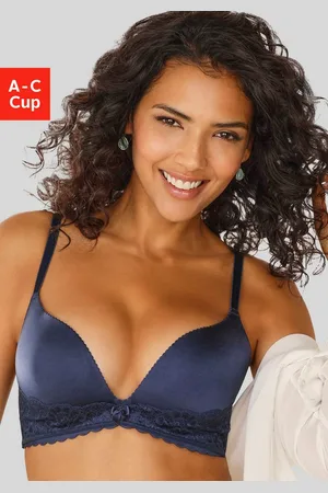 Lascana Push-up-BH ohne Bügel, mit extra flachen Kanten und feiner Spitze, Dessous