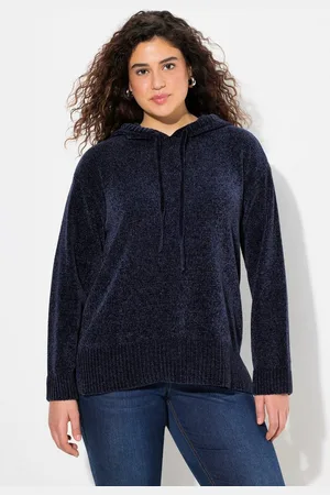 Ulla Popken Wollpullover Chenille-Hoodie Kapuze Kordel Langarm - Verkäufer: Popken Fashion Group