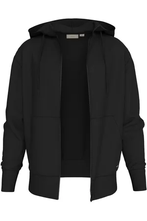 Calvin Klein Sweatjacke WOVEN LABEL ZIP THROUGH HOODIE mit Logopatch