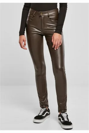 Urban classics Funktionshose Ladies Mid Waist Synthetic Leather Pants DamenKunstlederhose - Verkäufer: Rexlander