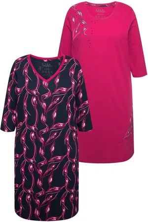 Ulla Popken Bigshirt Bigshirts 2er-Pack V-Ausschnitt/Rundhals 3/4-Arm - Verkäufer: Popken Fashion Group