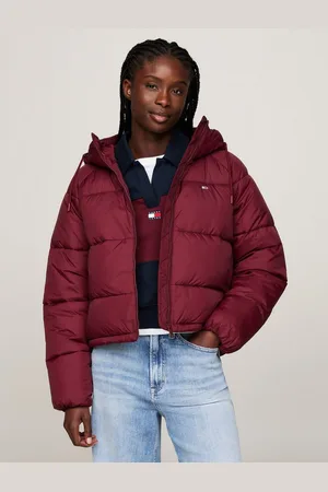 Tommy Hilfiger Steppjacke JW ASPEN PUFFER EXT mit hochschließendem Kragen, Kapuze, Leistentaschen