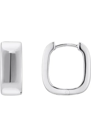 Thomas Sabo Paar Creolen Schmuck Silber 925 Ohrringe mit eckiger Form, CR744 (2-tlg)