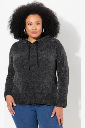 Ulla Popken Wollpullover Chenille-Hoodie Kapuze Kordel Langarm - Verkäufer: Popken Fashion Group