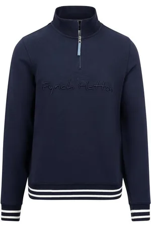 Fynch-Hatton Strickpullover Zip Troyer, chunky navy - Verkäufer: Herrenmode Kreis Shop