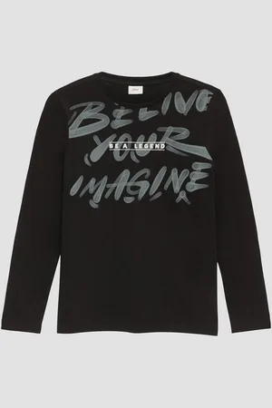 QS by s.Oliver Langarmshirt Longsleeve mit modischem Frontprint - Verkäufer: