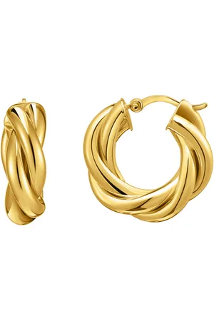 Thomas Sabo Paar Creolen Schmuck Silber 925 Ohrringe gedrehtes Design, CR742-001, CR742-413
