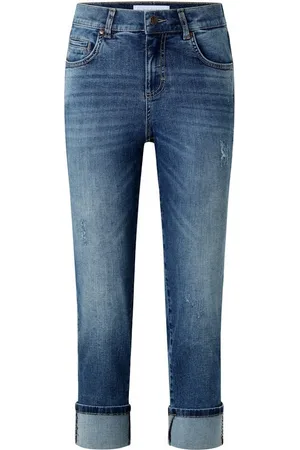 Angels 7/8-Jeans CICI CROP GLAM mid blue used destroyed - Verkäufer: Lieblingsstücke