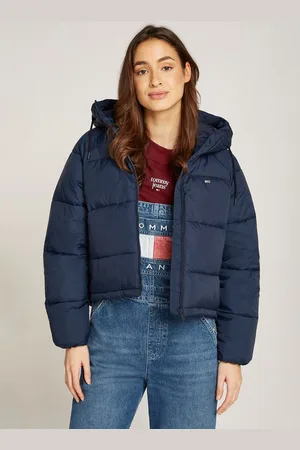 Tommy Hilfiger Steppjacke JW ASPEN PUFFER EXT mit hochschließendem Kragen, Kapuze, Leistentaschen