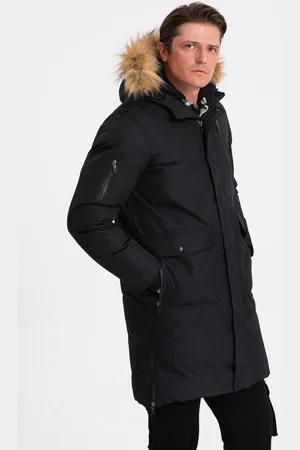 Ombre Clothing Winterjacke Herren Winterjacke mit abnehmbarem Fell an der Kapuze - Verkäufer: