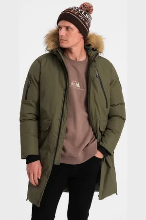 Ombre Clothing Winterjacke Herren Winterjacke mit abnehmbarem Fell an der Kapuze - Verkäufer: