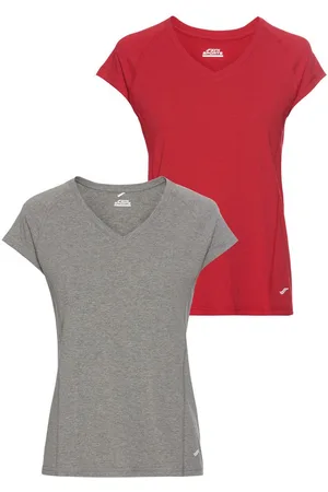 FAYN SPORTS Funktionsshirt Double Pack Essential (Packung, 2-tlg., 2er-Pack) Kurzarm, lockere Passform, unifarben, V-Ausschnitt