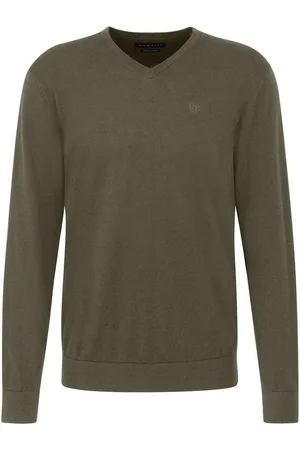 Bugatti V-Ausschnitt-Pullover mit V-Ausschnitt