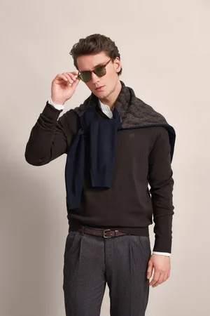 Bugatti V-Ausschnitt-Pullover mit V-Ausschnitt