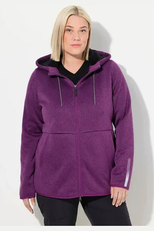 Ulla Popken Sweatjacke Strickfleece-Jacke Teddyfleece 2-Wege-Zipper - Verkäufer: Popken Fashion Group