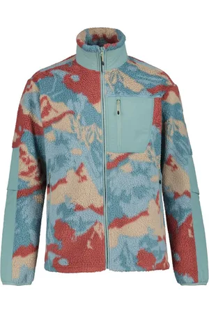 Icepeak Fleeceshirt H PRINT FLEECEJACKE MEMPHIS mit kontrastfarbenem Logopatch am Oberarm