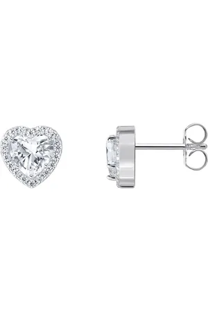 Thomas Sabo Paar Ohrstecker Schmuck Silber 925 Ohrringe Halo in Herzform, H2305-051-14, mit Zirkonia (synth)