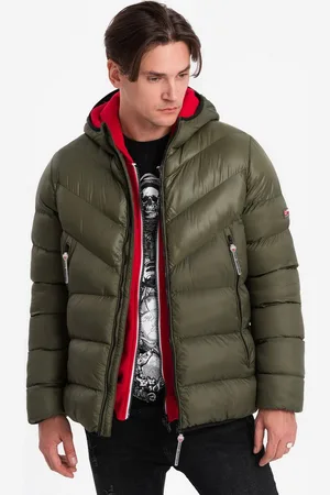 Ombre Clothing Winterjacke Gesteppte Winterjacke für Männer aus kombinierten Materialien - Verkäufer: