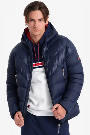 Ombre Clothing Winterjacke Gesteppte Winterjacke für Männer aus kombinierten Materialien - Verkäufer: