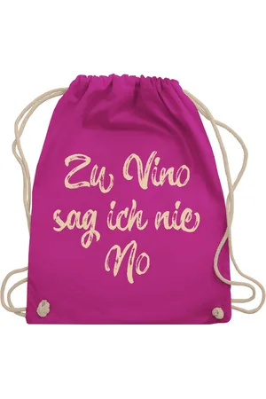 Shirtracer Turnbeutel Zu Vino sag ich nie No Wein Spruch Weinliebhaber Geschenk, Sprüche Statement mit Spruch - Verkäufer: