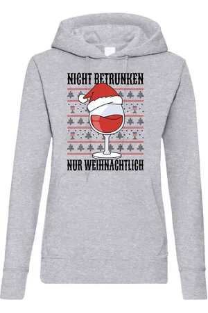 Youth Designz Kapuzenpullover Nicht Betrunken nur Weihnachtlich Damen Hoodie Pullover mit modischem Frontprint - Verkäufer: EmDa Trading GmbH