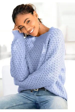 vivance collection Rundhalspullover mit besonderem Strickmuster, lockere Passform