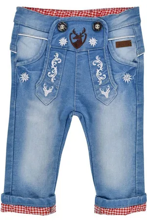 BONDI Trachtenlederhose Lange Baby Jungen Jeans 