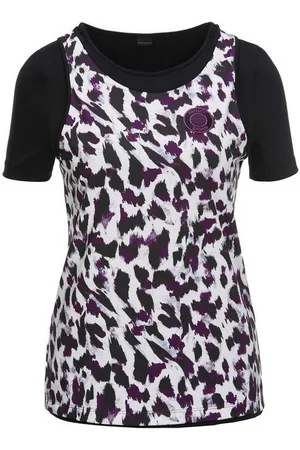 Madeleine Kurzarmshirt Two-in-One-Laufshirt im Leo-Look - Verkäufer: Premio Fashion GmbH