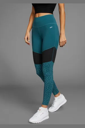 FAYN SPORTS Funktionstights Tights mit Colorblock und Reflektorprint