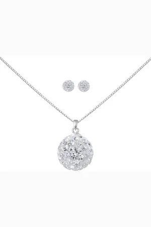 ALEXANDER YORK Schmuckset Ball KRISTALL, 4-tlg., 925 Sterling Silber - Verkäufer:
