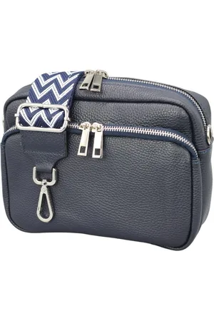 Adel Bags Schultertasche BELLA Umhängetasche für Damen, Schultertasche mit 2 Wechselriemen, echtes Leder, hergestellt in Italien - Verkäufer: