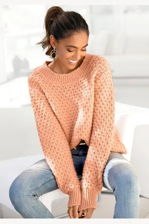 vivance collection Rundhalspullover mit besonderem Strickmuster, lockere Passform