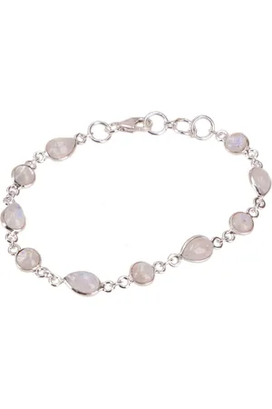 GURU-SHOP Armreif Indisches Boho Silber Armband - Mondstein - Verkäufer: