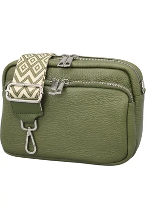 Adel Bags Schultertasche BELLA Umhängetasche für Damen, Schultertasche mit 2 Wechselriemen, echtes Leder, hergestellt in Italien - Verkäufer:
