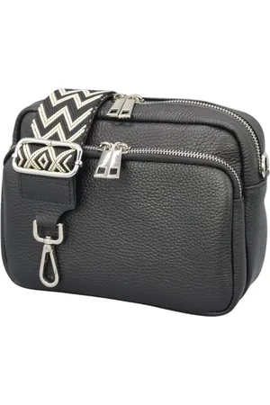 Adel Bags Schultertasche BELLA Umhängetasche für Damen, Schultertasche mit 2 Wechselriemen, echtes Leder, hergestellt in Italien - Verkäufer: