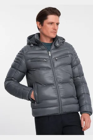 Ombre Clothing Steppjacke Gesteppte Winterjacke für Herren mit dekorativen Reißverschlüssen - Verkäufer: