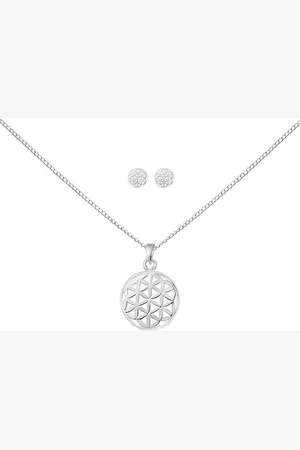 ALEXANDER YORK Schmuckset FLOWER OF LIFE LEBENSBLUME, 4-tlg., 925 Sterling Silber - Verkäufer: