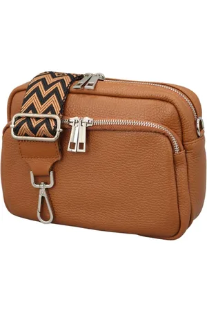 Adel Bags Schultertasche BELLA Umhängetasche für Damen, Schultertasche mit 2 Wechselriemen, echtes Leder, hergestellt in Italien - Verkäufer: